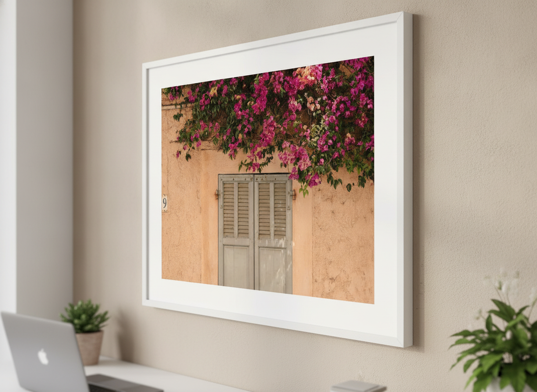 Contemporary wall art featured in a bright modern office workspace