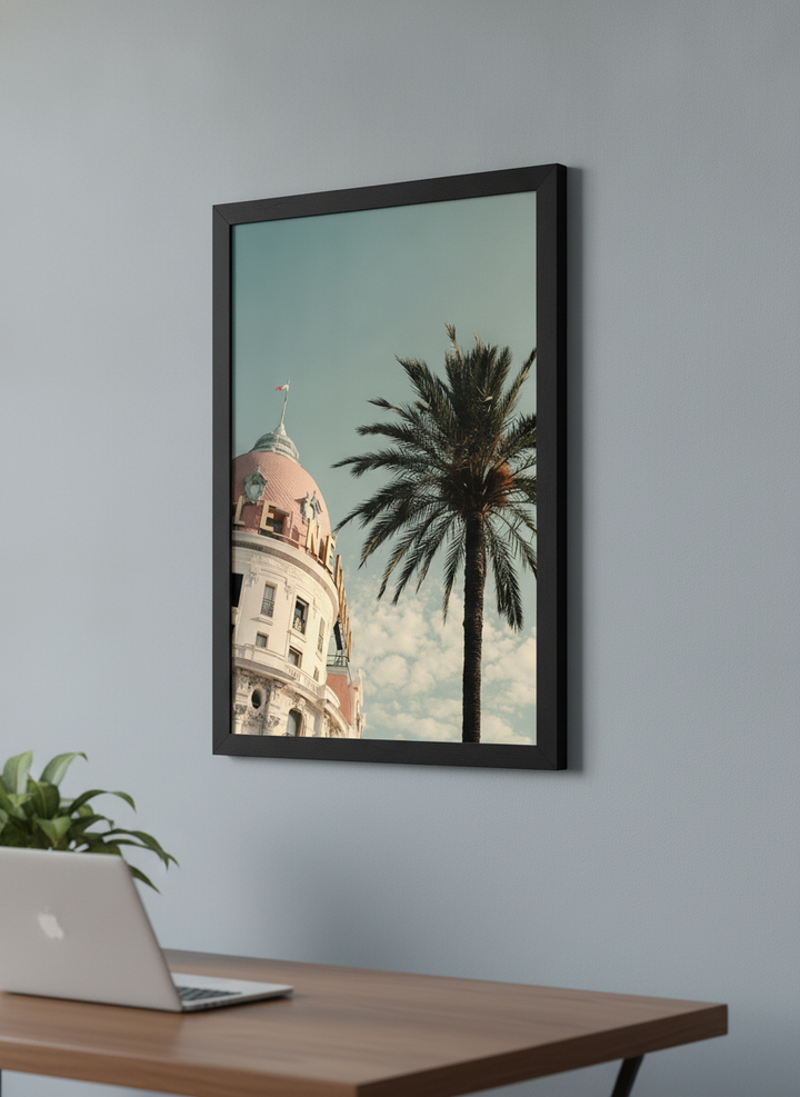 Contemporary wall art featured in a bright modern office workspace