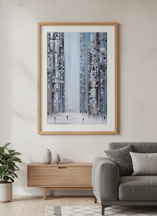 City Pulse Triptych 1 By Ekaterina Ermilkina