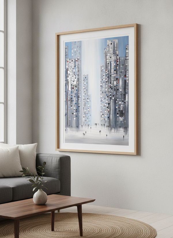 City Pulse Triptych 2 By Ekaterina Ermilkina