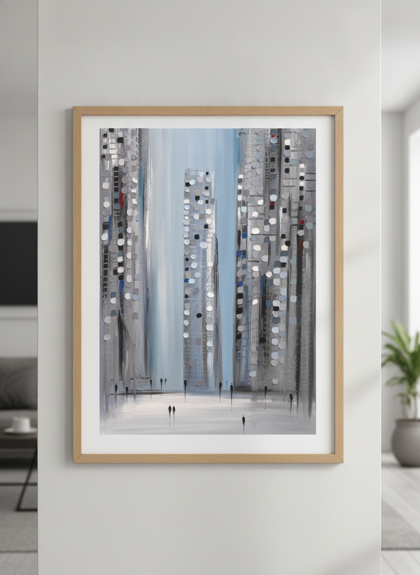 City Pulse Triptych 3 By Ekaterina Ermilkina