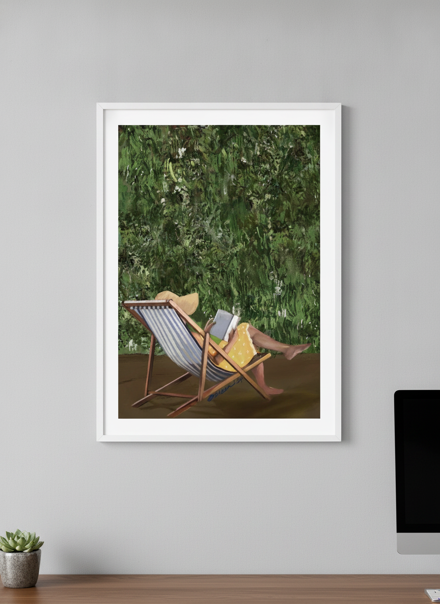 Contemporary wall art featured in a bright modern office workspace