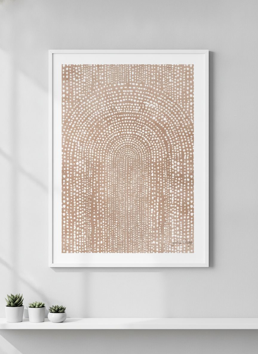 Contemporary wall art featured in a bright modern office workspace