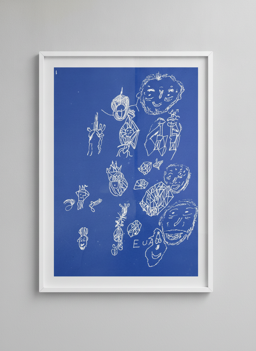 Contemporary wall art featured in a bright modern office workspace