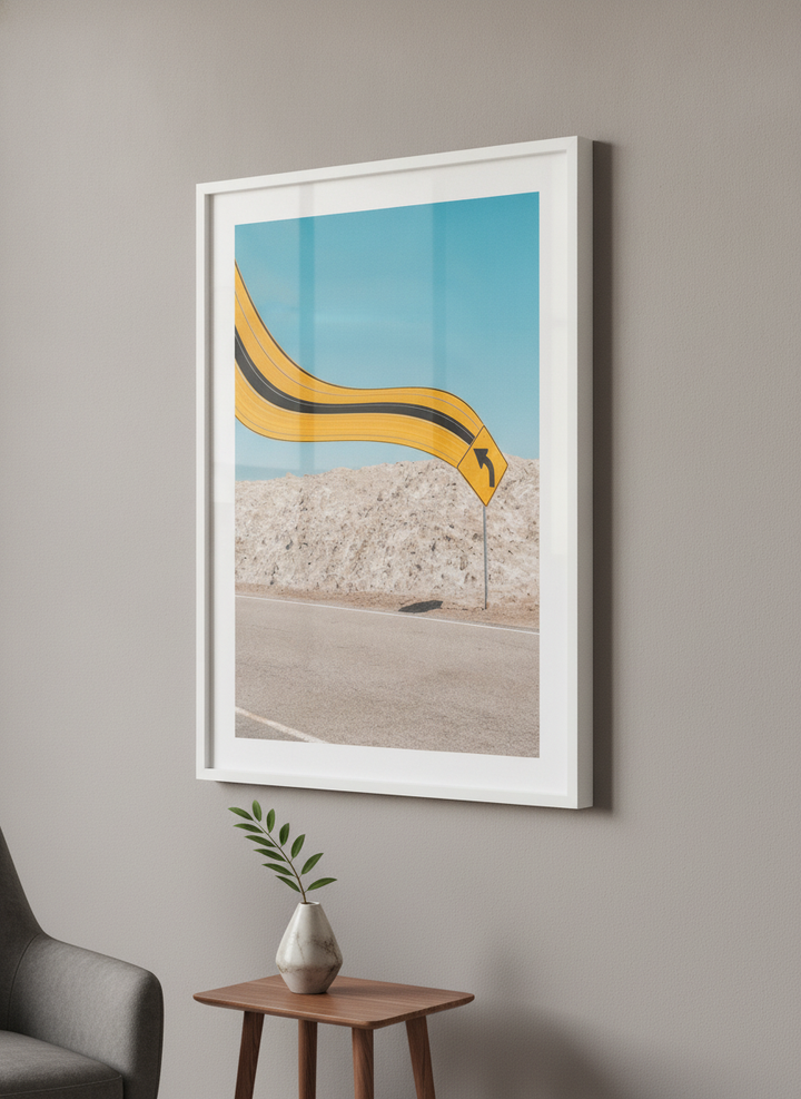 Contemporary wall art featured in a bright modern office workspace