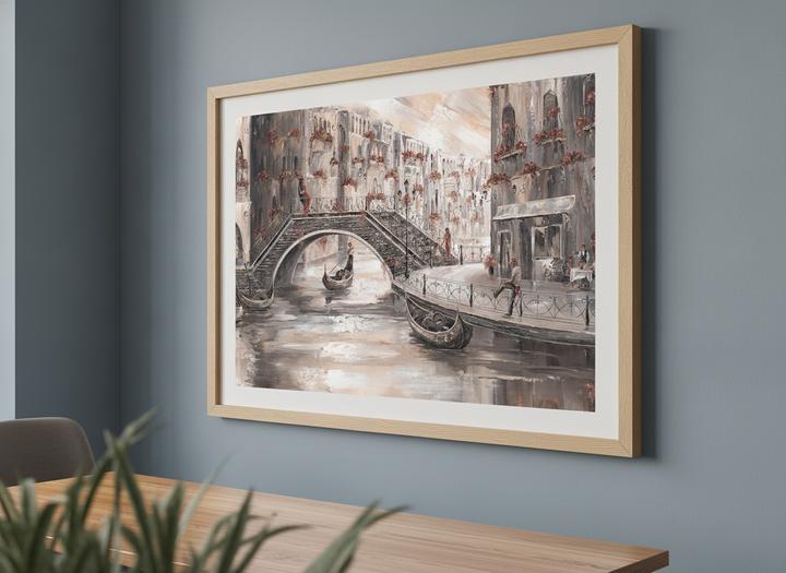 Contemporary wall art featured in a bright modern office workspace