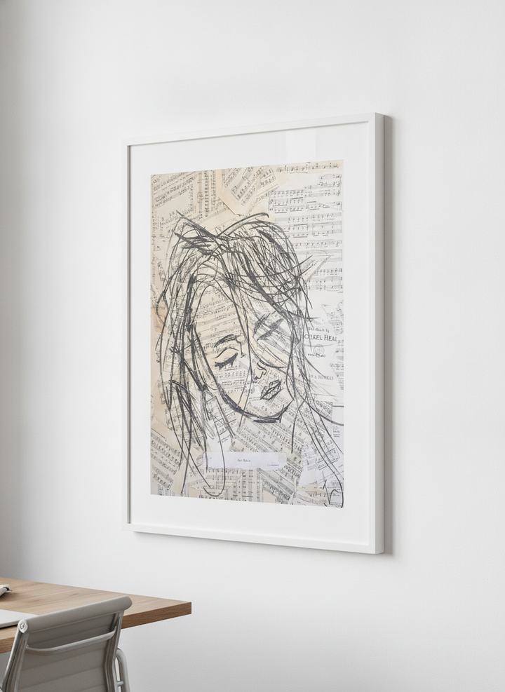 Contemporary wall art featured in a bright modern office workspace