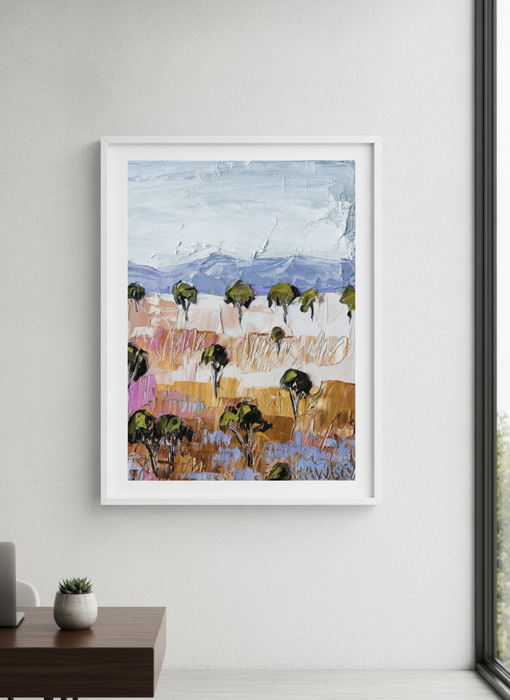Contemporary wall art featured in a bright modern office workspace