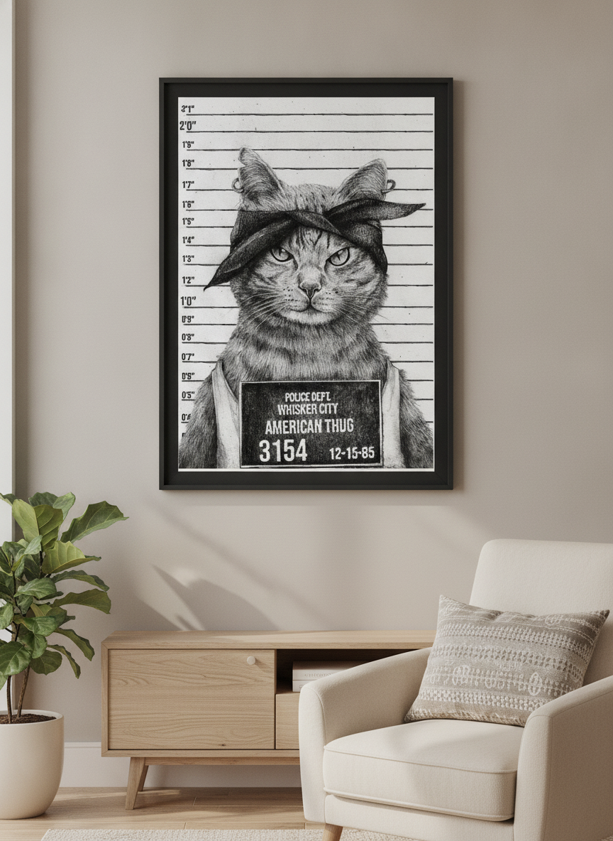 Modern wall art styled above a sofa in a neutral living room