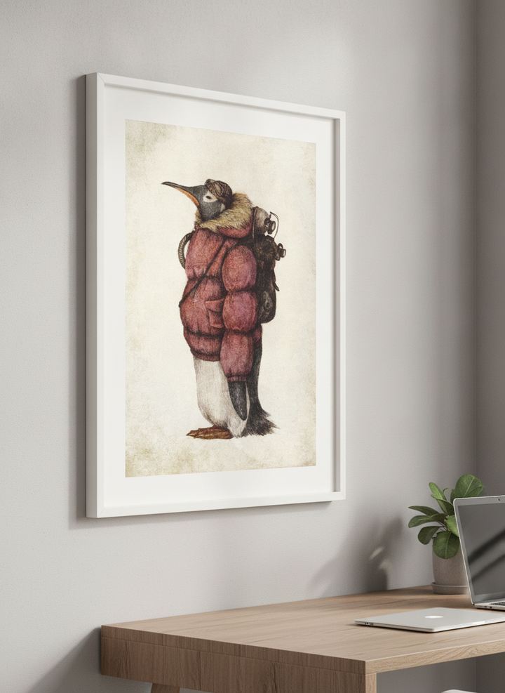 Contemporary wall art featured in a bright modern office workspace
