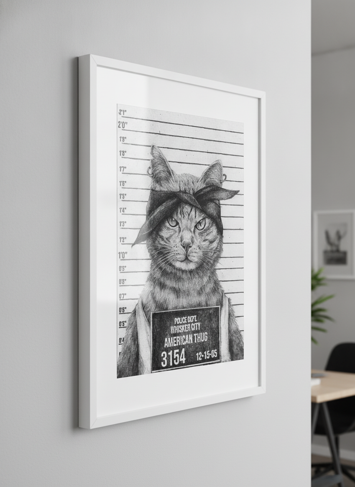 Contemporary wall art featured in a bright modern office workspace