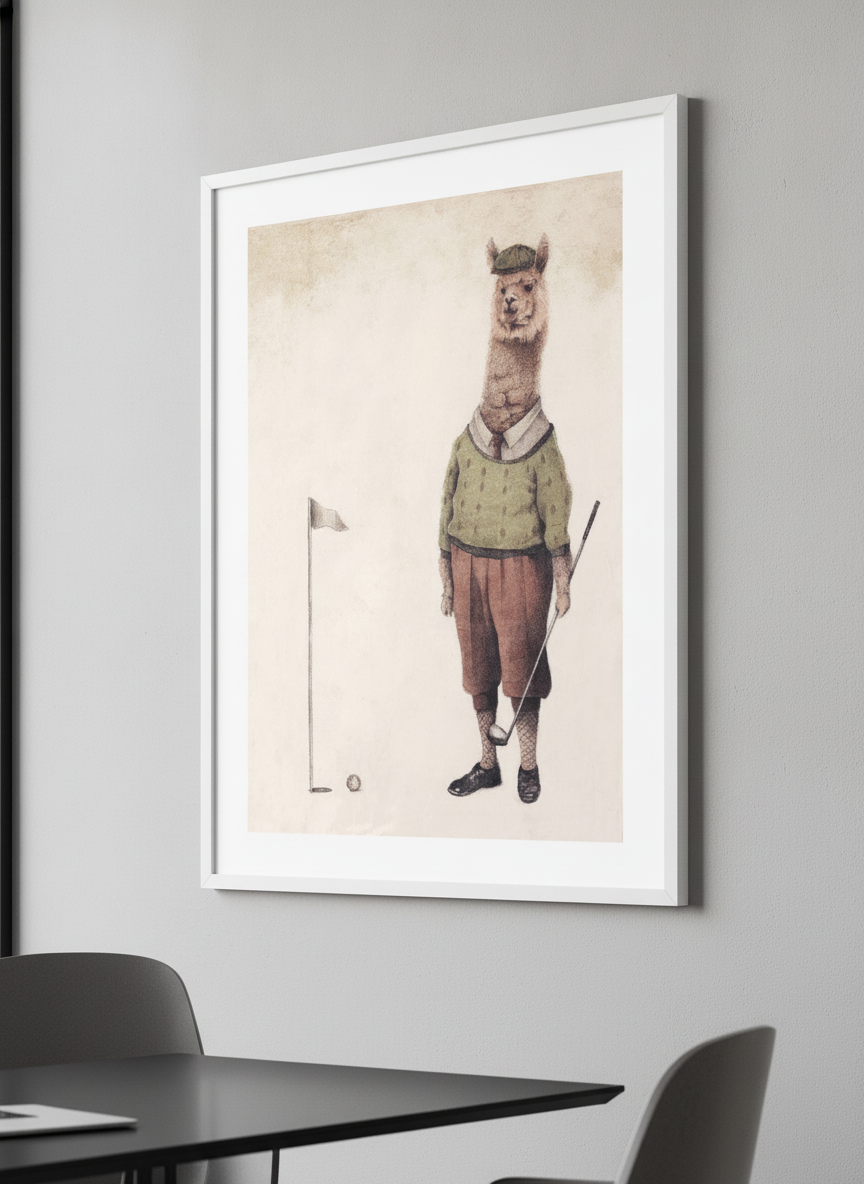Contemporary wall art featured in a bright modern office workspace