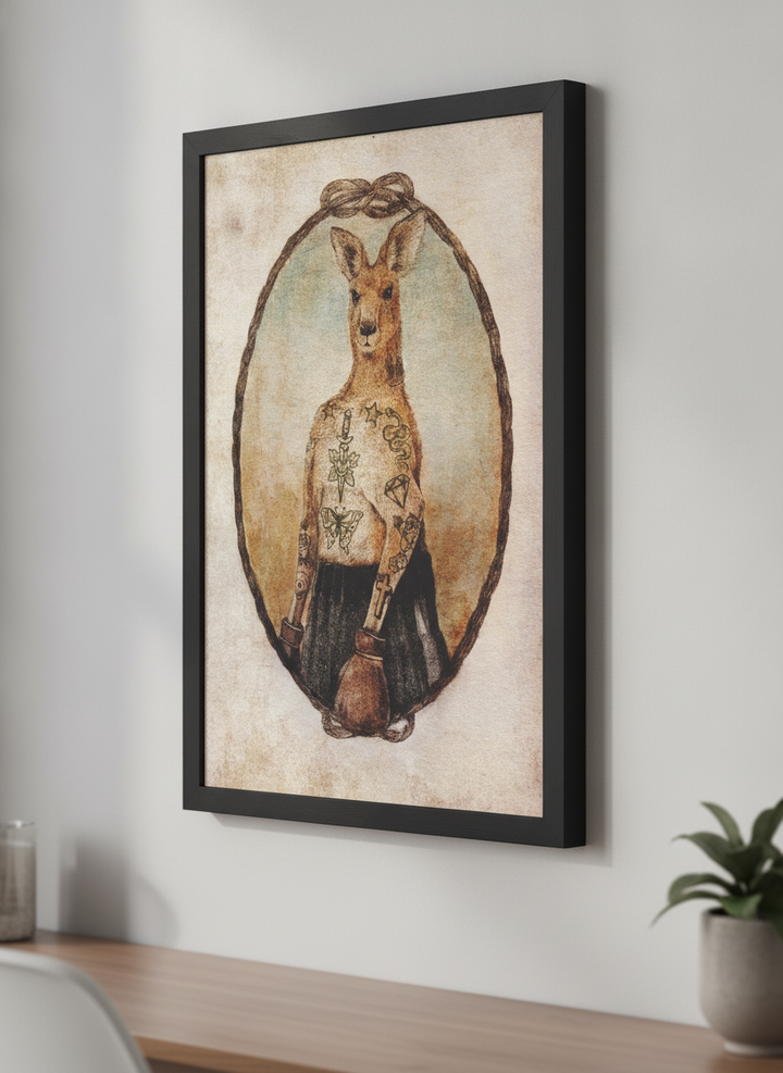 Contemporary wall art featured in a bright modern office workspace