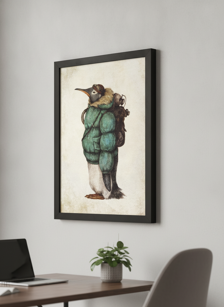 Contemporary wall art featured in a bright modern office workspace