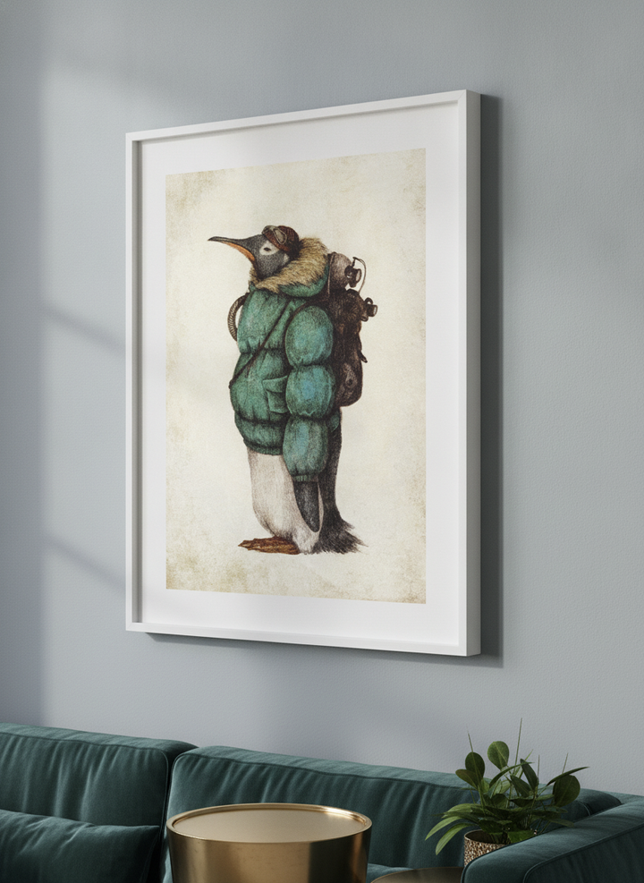 Modern wall art styled above a sofa in a neutral living room