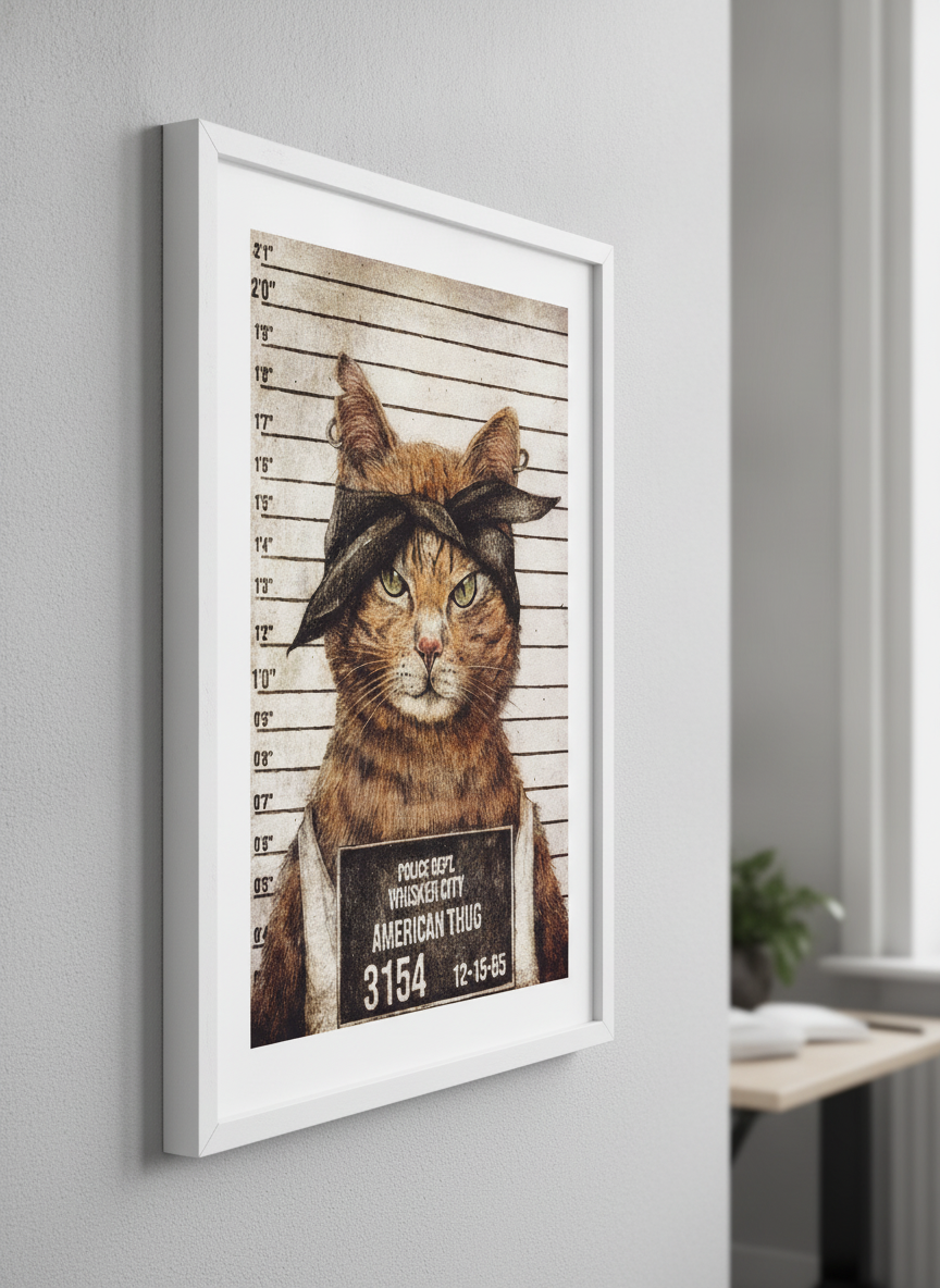 Contemporary wall art featured in a bright modern office workspace