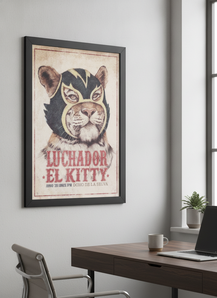 Contemporary wall art featured in a bright modern office workspace