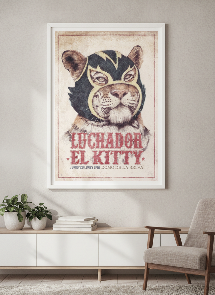 Modern wall art styled above a sofa in a neutral living room