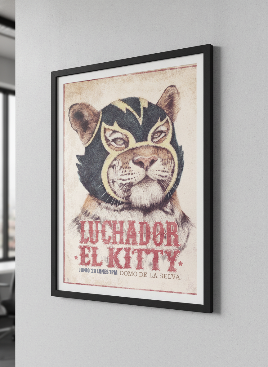 Contemporary wall art featured in a bright modern office workspace
