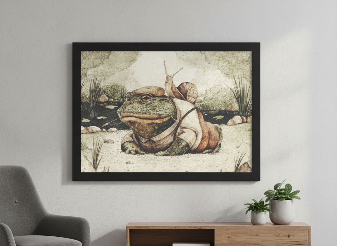 Modern wall art styled above a sofa in a neutral living room