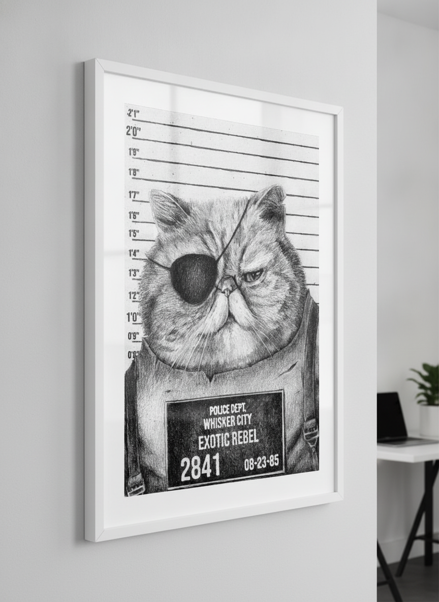 Contemporary wall art featured in a bright modern office workspace