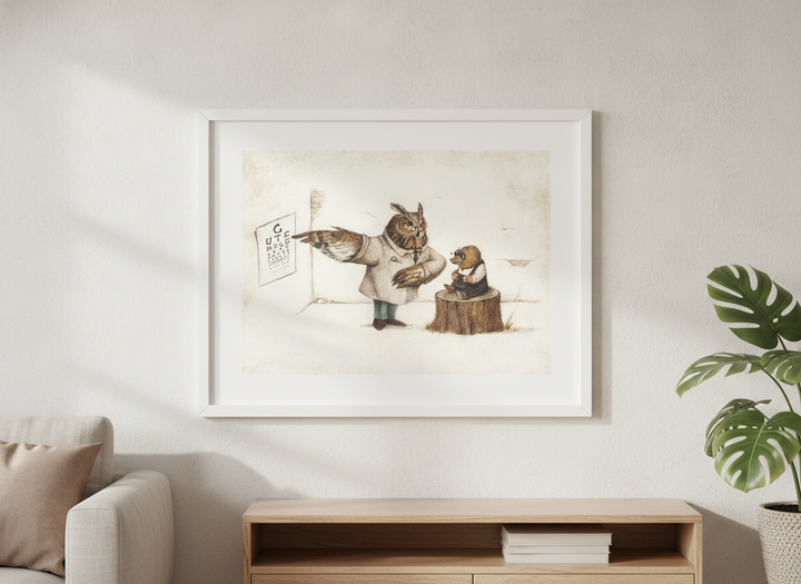 Modern wall art styled above a sofa in a neutral living room