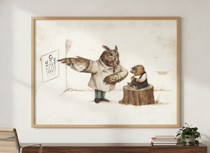 Contemporary wall art featured in a bright modern office workspace