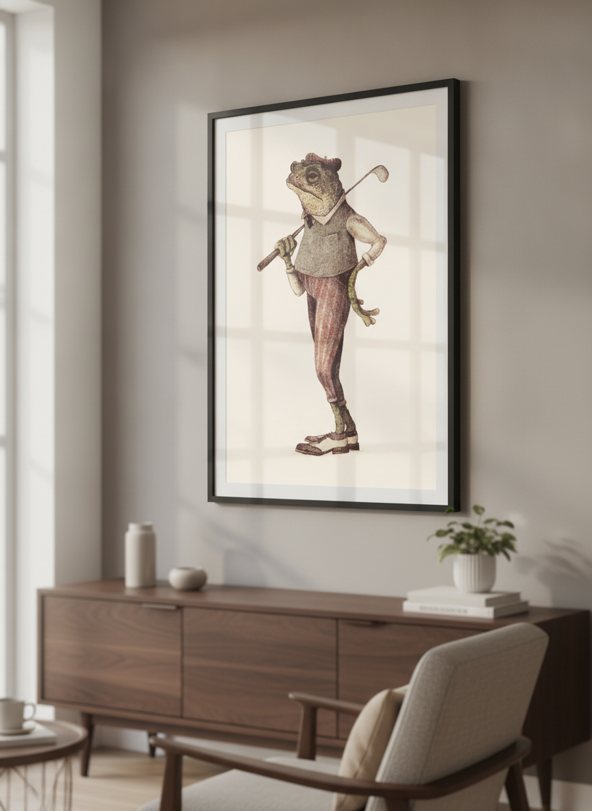 Modern wall art styled above a sofa in a neutral living room