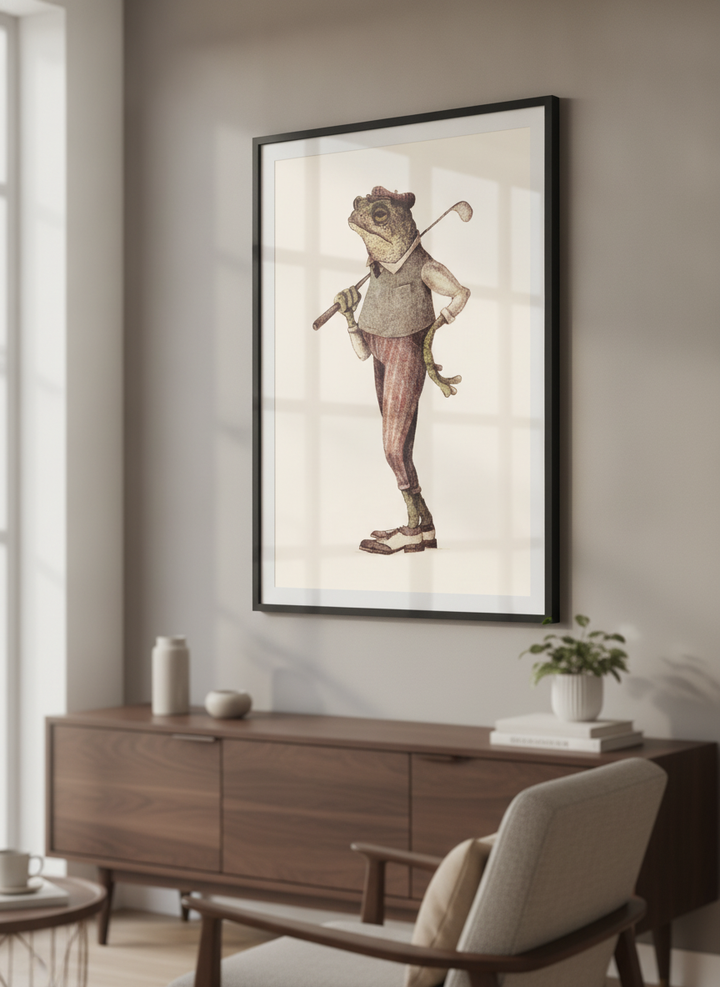Modern wall art styled above a sofa in a neutral living room