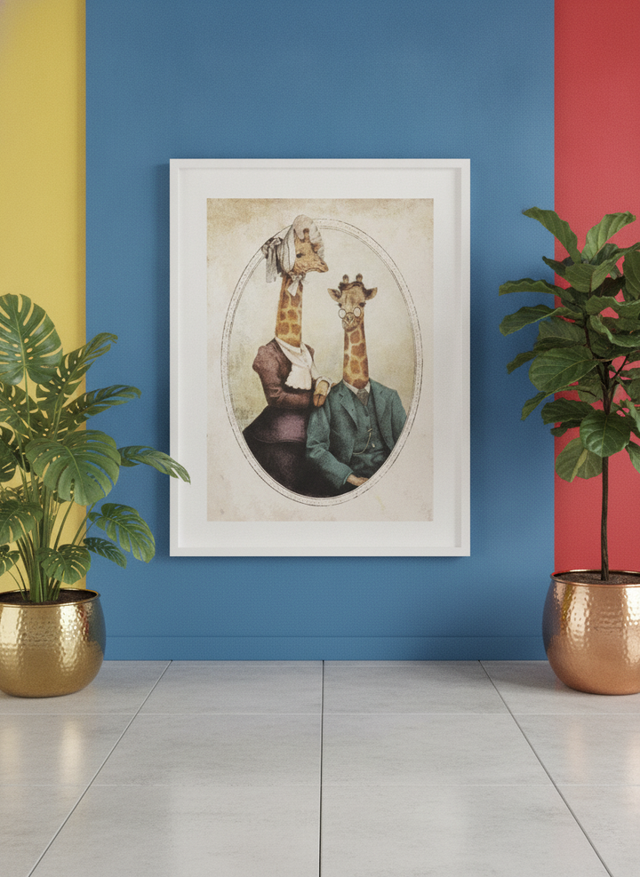Bold wall art styled in a colourful, eclectic modern home