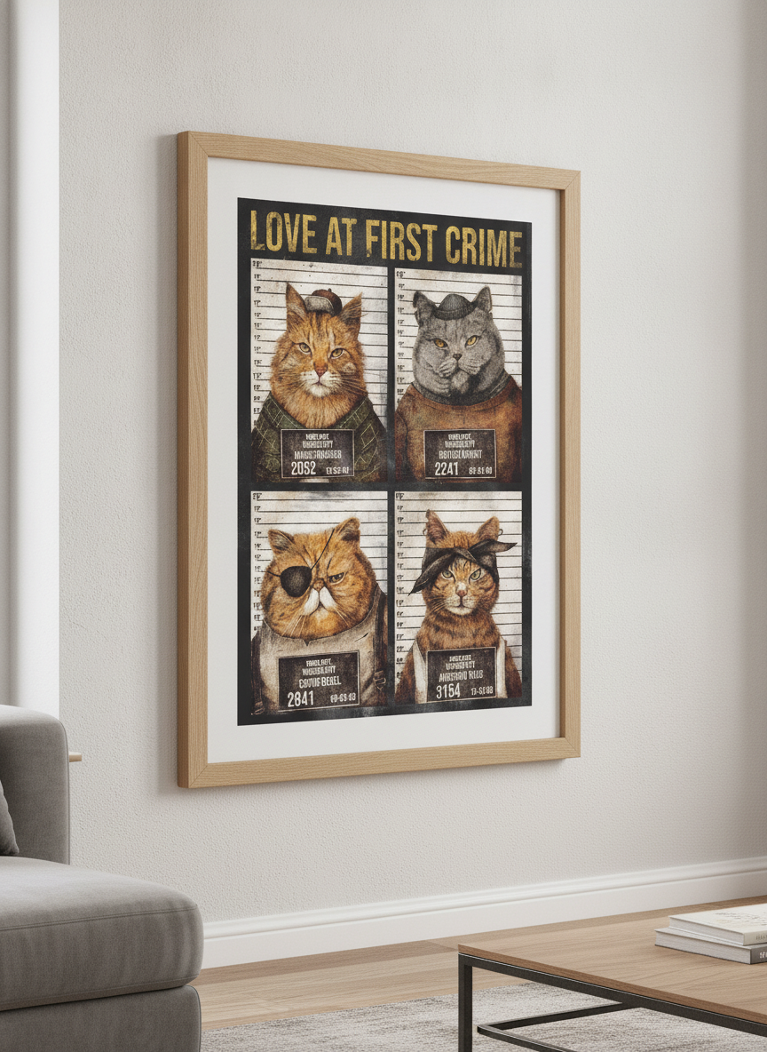 Modern wall art styled above a sofa in a neutral living room