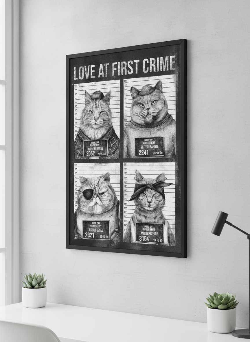 Contemporary wall art featured in a bright modern office workspace