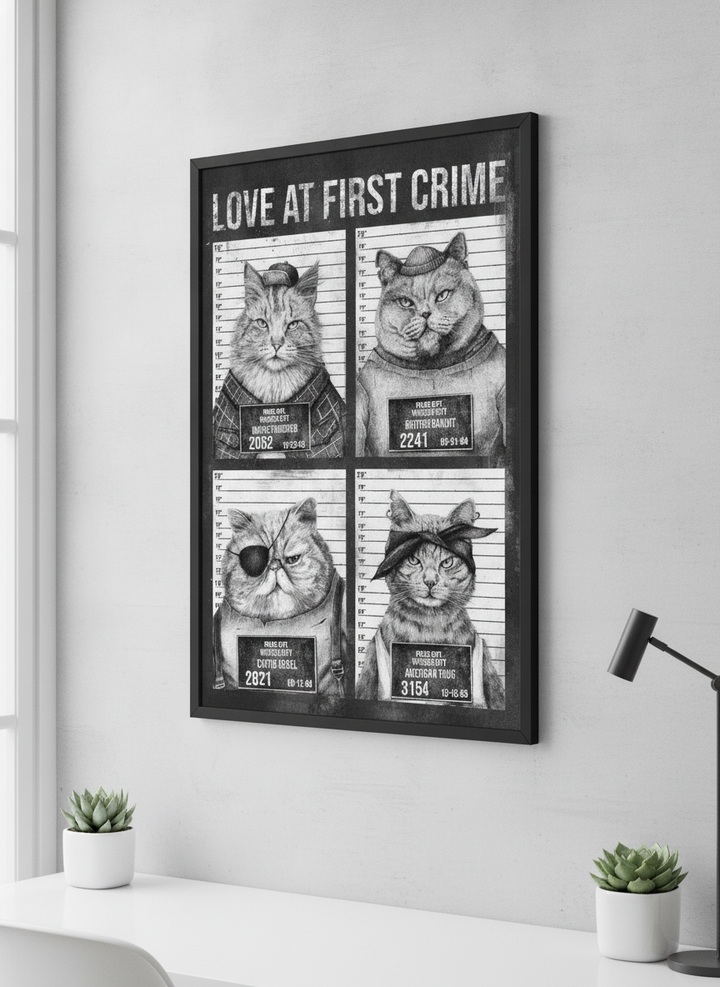 Contemporary wall art featured in a bright modern office workspace