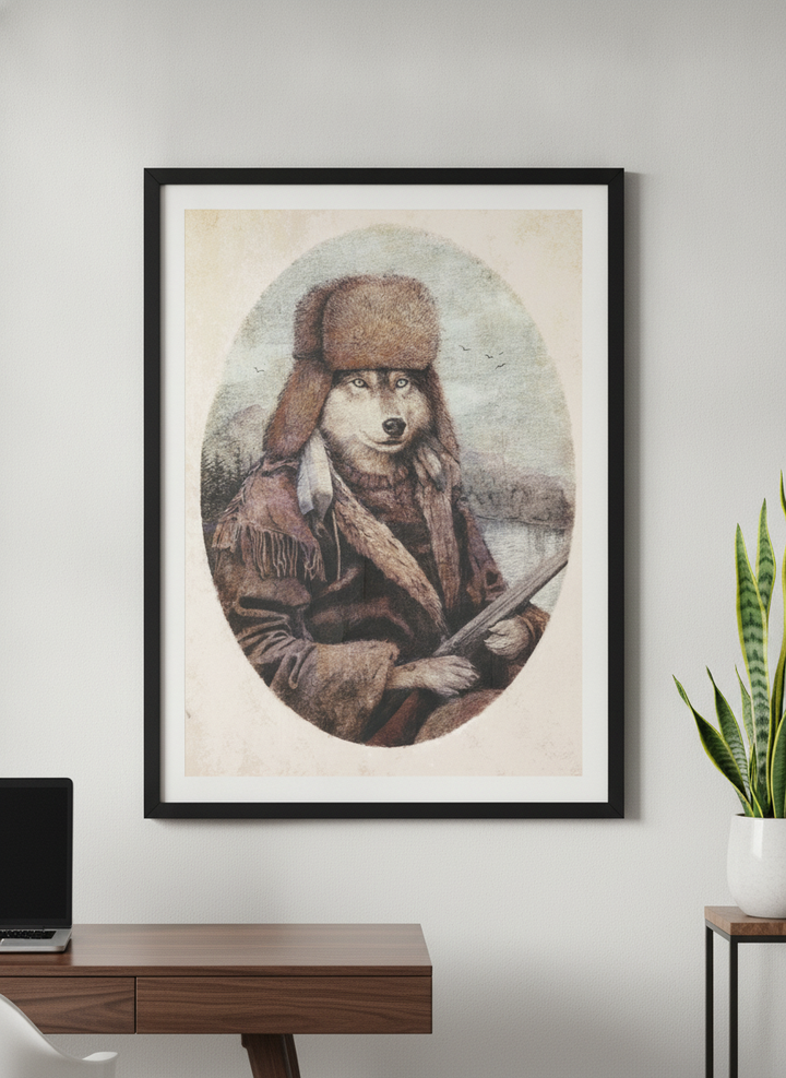 Contemporary wall art featured in a bright modern office workspace