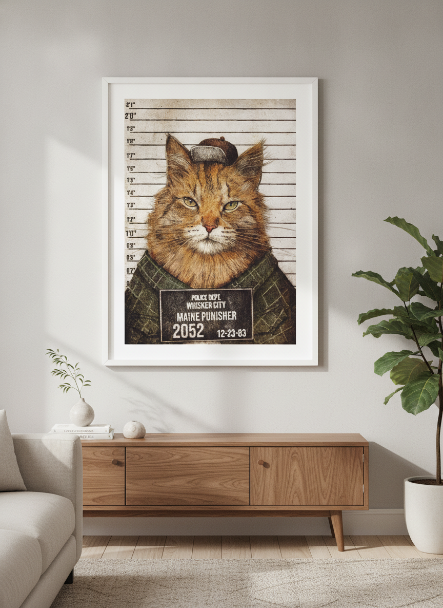 Modern wall art styled above a sofa in a neutral living room
