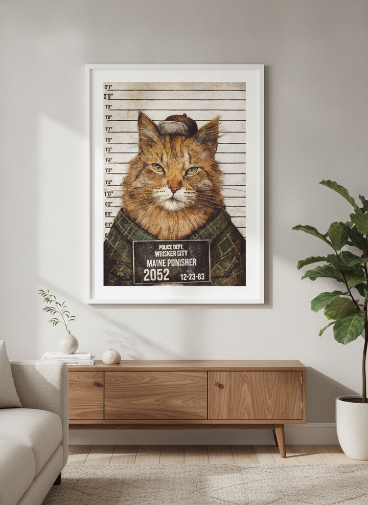 Modern wall art styled above a sofa in a neutral living room