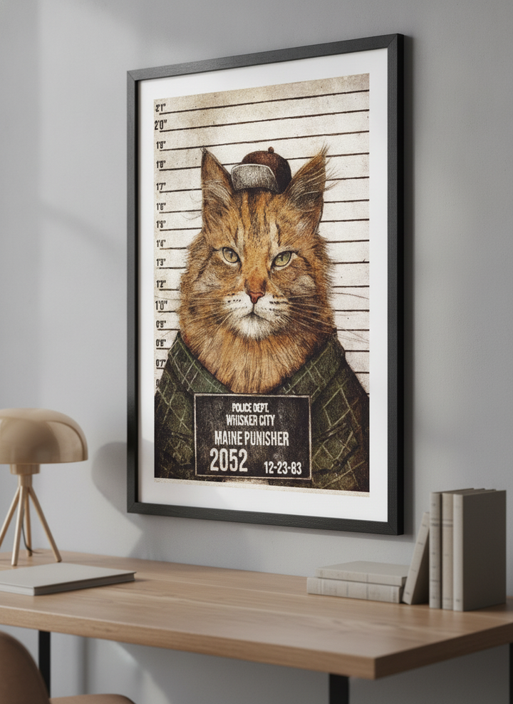 Contemporary wall art featured in a bright modern office workspace
