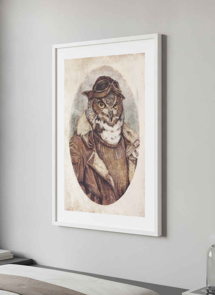 Minimalist artwork displayed in a calm, light-filled bedroom interior