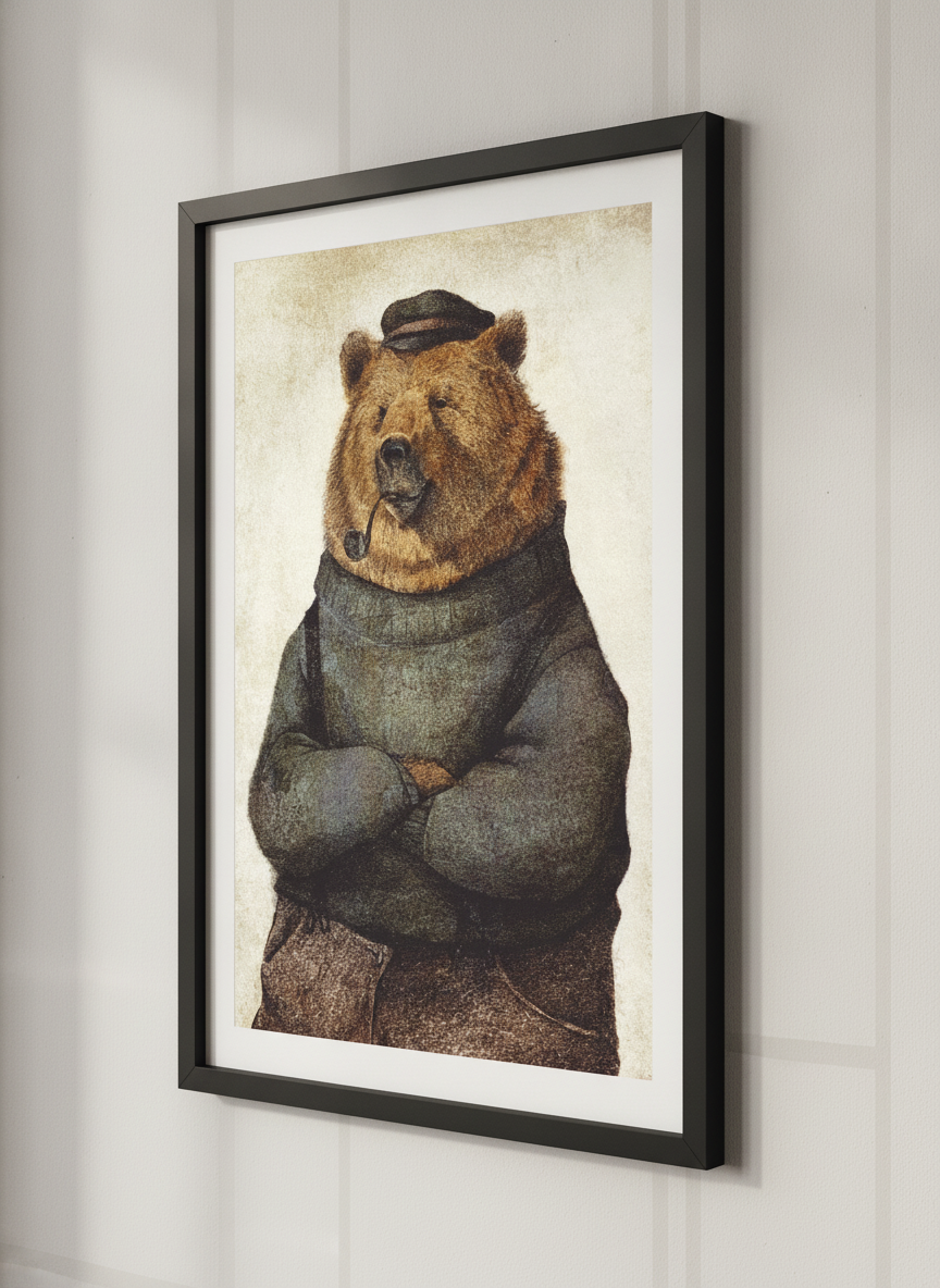 Contemporary wall art featured in a bright modern office workspace