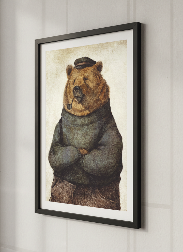 Contemporary wall art featured in a bright modern office workspace