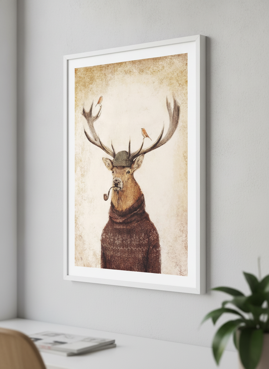 Contemporary wall art featured in a bright modern office workspace