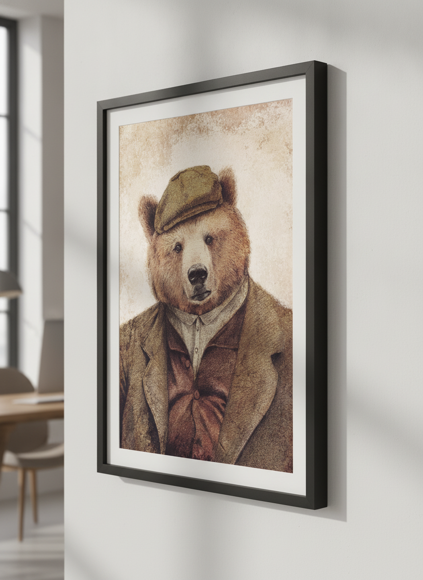 Contemporary wall art featured in a bright modern office workspace