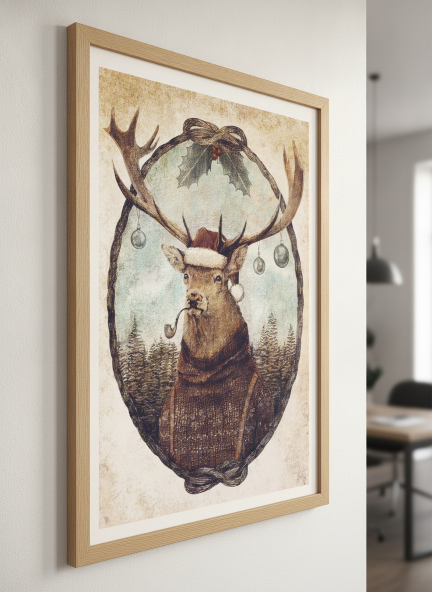 Contemporary wall art featured in a bright modern office workspace