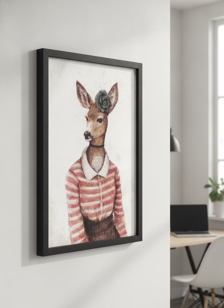 Contemporary wall art featured in a bright modern office workspace