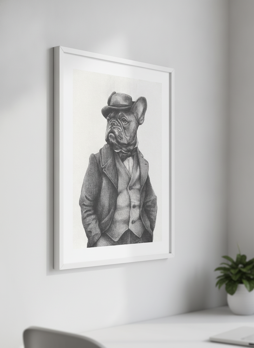 Contemporary wall art featured in a bright modern office workspace
