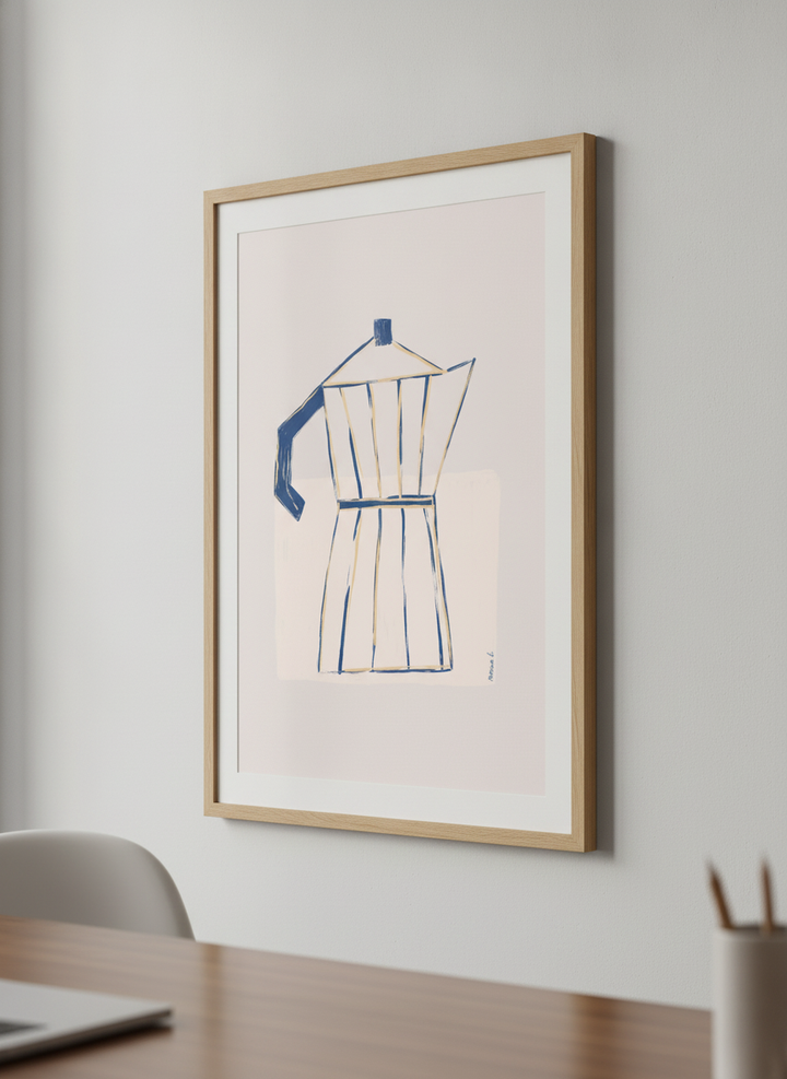 Contemporary wall art featured in a bright modern office workspace