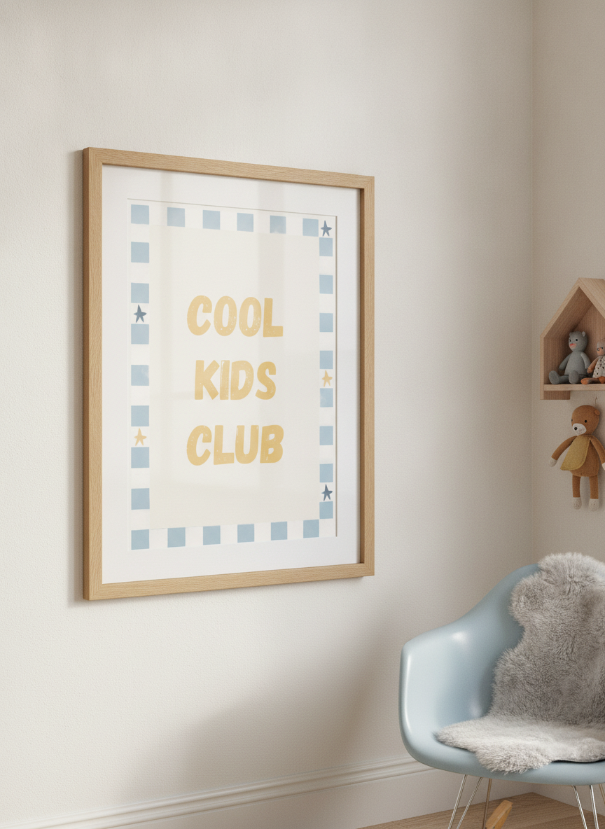 Soft neutral wall art styled in a serene nursery with pastel tones