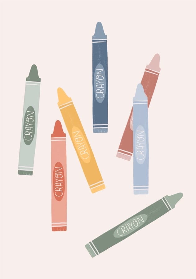 Colored Crayons By Menina Lisboa