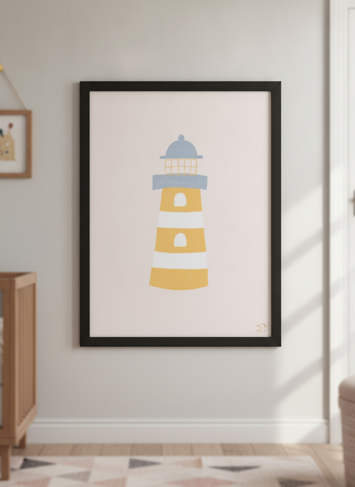 Soft neutral wall art styled in a serene nursery with pastel tones