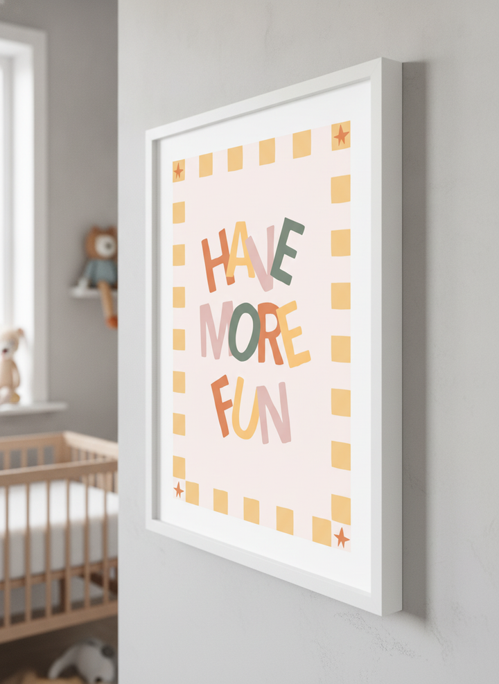 Soft neutral wall art styled in a serene nursery with pastel tones